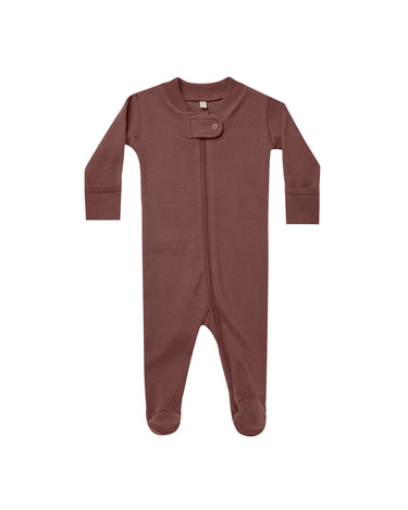 Quincy Mae Zip Longsleeve Sleeper Footie, Plum